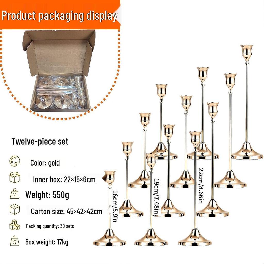 European Minimalist Candlestick Ornament for Candlelight Dinner & Wedding Décor