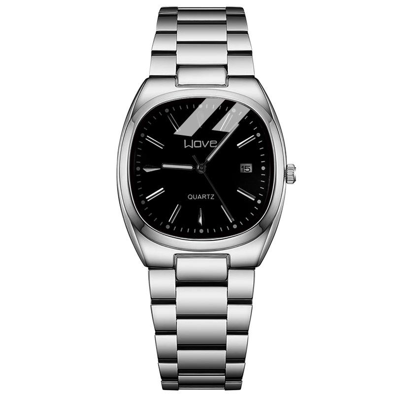 Langjue Premium Watch Simple And Versatile Watch Steel Belt Large Dial Calendar Men'S And Women'S Watches