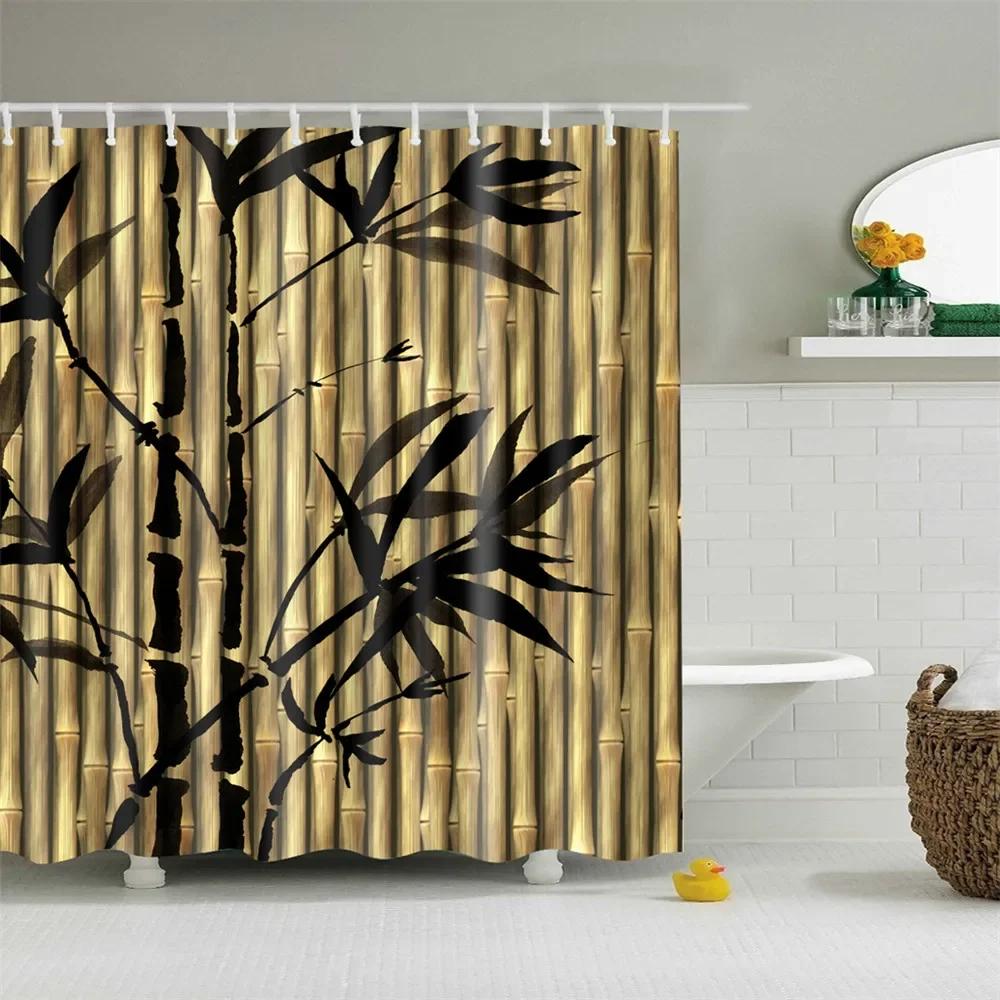 3D Tree Scenery Shower Curtains Bathroom Curtains High Quality Waterproof Polyester Bath Curtain with 12 Hooks for Home Decor