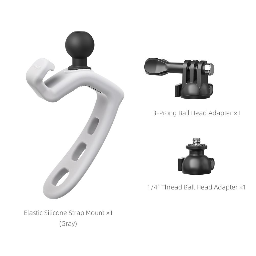 Silicone Action Camera Mount 360° Adjustable Rotatable Flexible Bracket Elastic Quick Release for Insta360/DJI Osmo/GoPro
