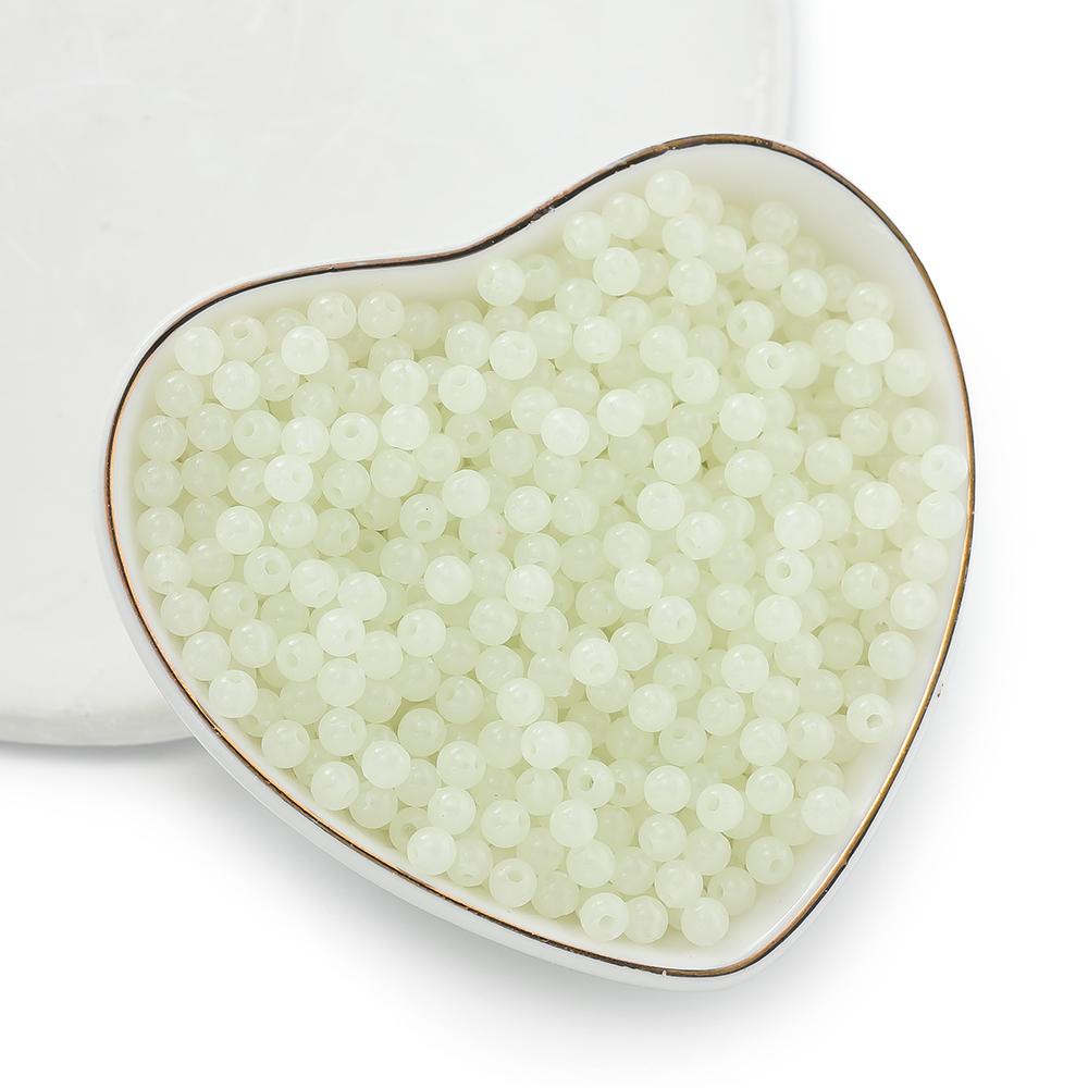 4mm 20g Luminous Acrylic Round Beads Glow In The Dark Loose Spacer Bead for Jewellery Marking DIY Necklace Bracelet