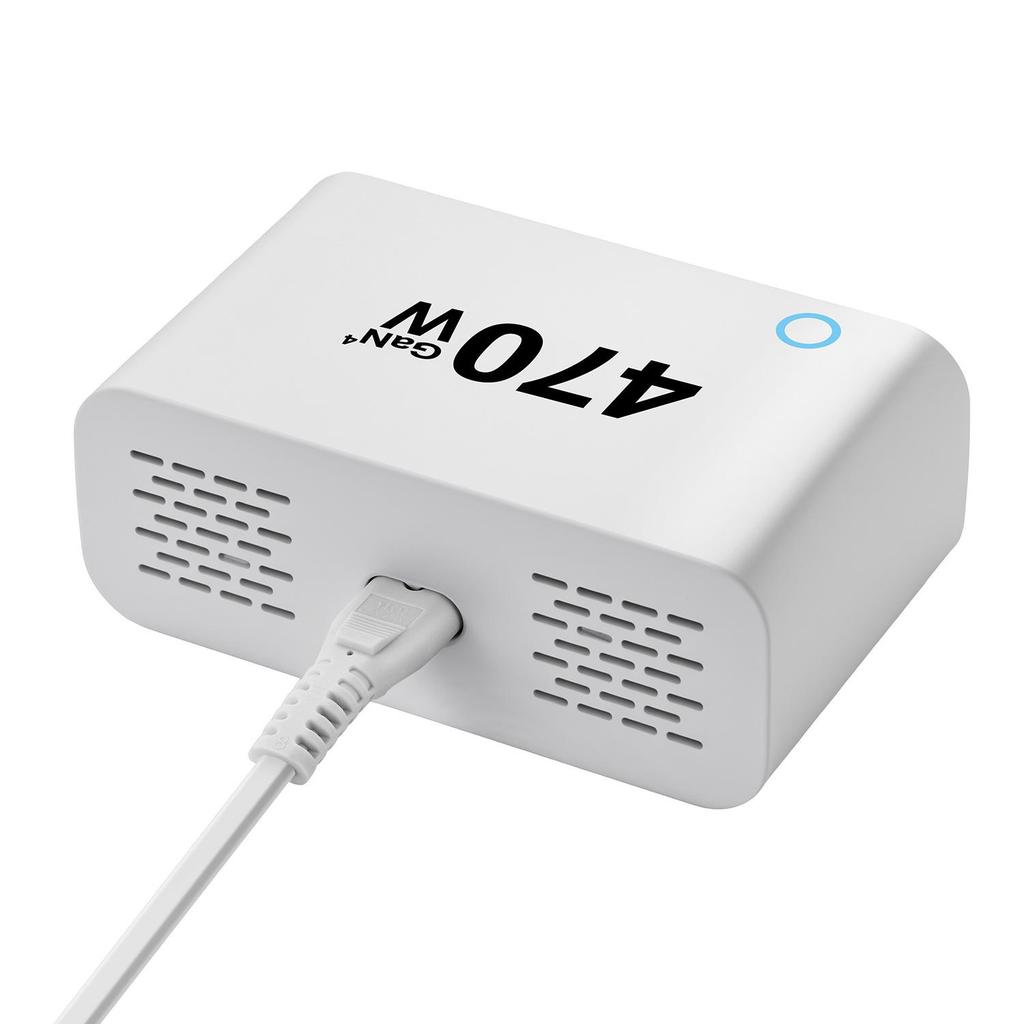 470W GaN Digital Desktop Charger with 140W Smart Display TFT Screen Adapter