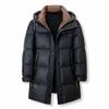 Men White Hooded Duck Down Jackets Men's Thick Warm Waterproof Parka Overcoat Down Coat