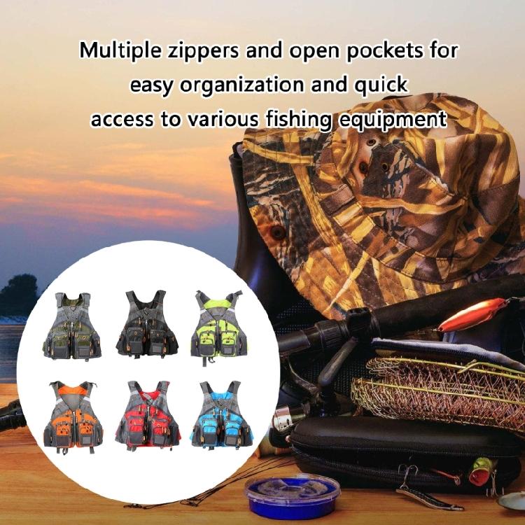 Gilet Multifunzione per la Pesca a Mosca Accessori da Pesca Attrezzatura per la Pesca alla Trota Gilet Regolabile Multi Tasche Giubbotti per Uomo