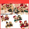 Orsacchiotto di Peluche di Natale Coppia di Bambole Rosse Con Disegno di Orsetto Perfetto Per Natale!