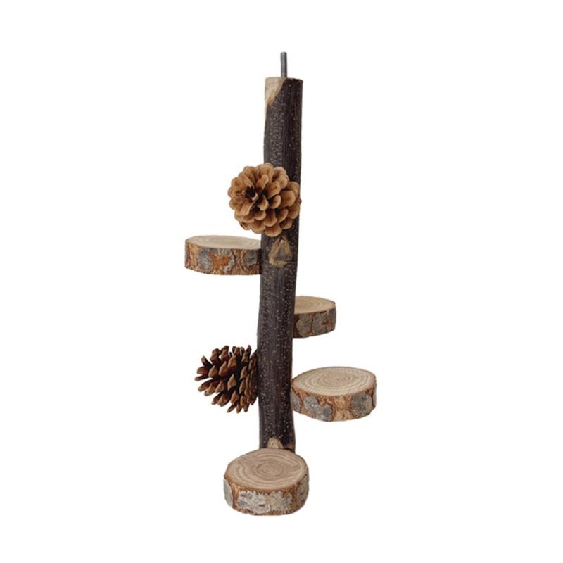 

Parrots Grinding Scratchers Perch Pinecone Bird Stand Cage Toy Ladder Rack Toy Grinding Perch Supplies 1