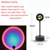 USB Sunset Rainbow Projector Atmosphere LED Night Light Home Coffee Shop Live Background Wall Decoration Projection Table Lamp