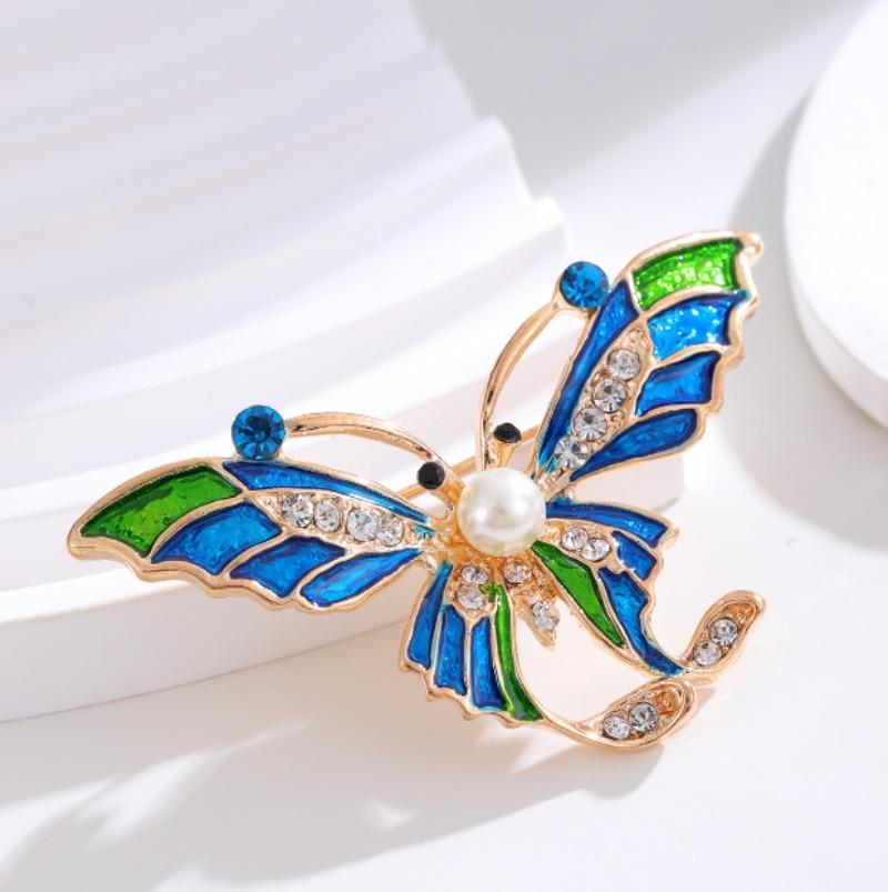 1Pc Butterfly Brooch with Vintage Style, Fashion Animal Brooches Pins for Women Jewelry Accessories Party Gift