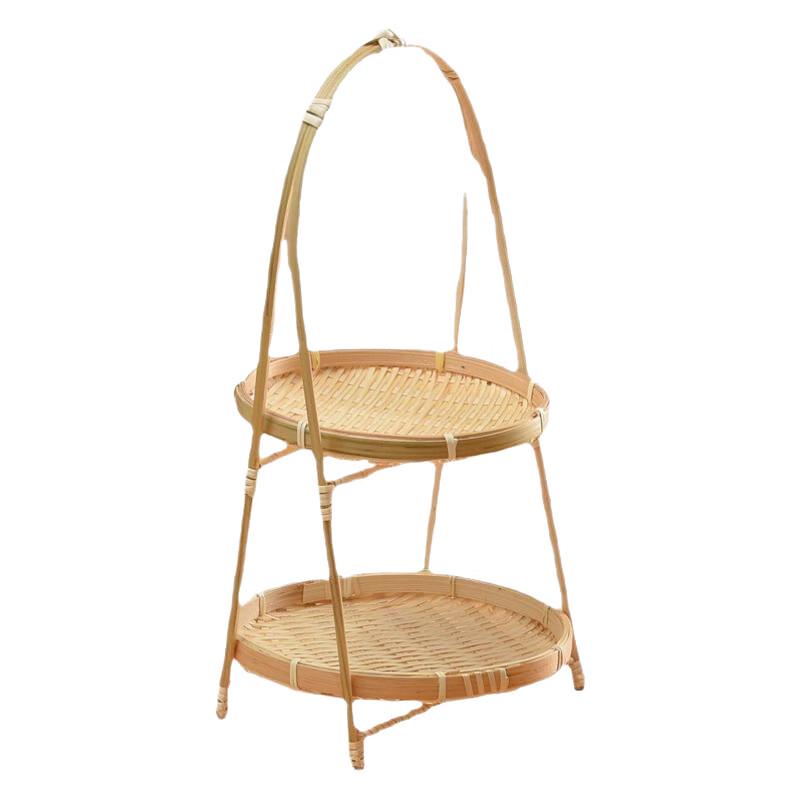 Japanese Style Rice Husk Tiered Serving Plate Set
