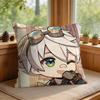 Bennett Cute Genshin Impact Cushion Cover Square Short Plush Pillow Case Living Room Sofa Home Decor Funda X