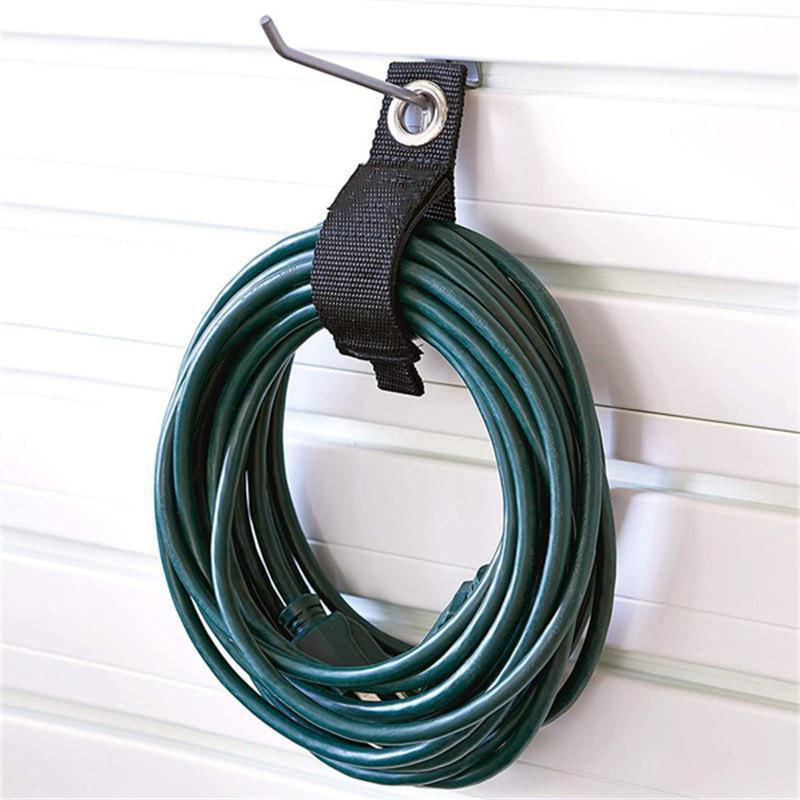 1 PC מחזיק רצועות עיטוף כבל מאריך רצועות אחסון כבדות שומר עטיפת חוט עבור ווי וקולבים למוסך ומארגן חנות