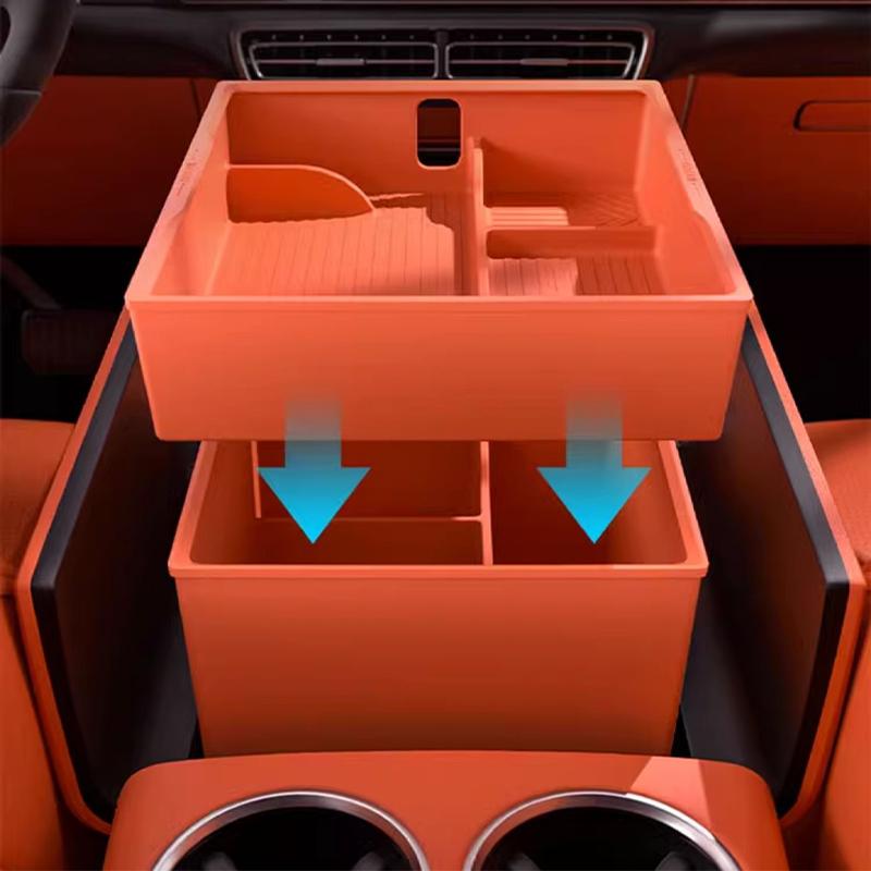 For Li Lixiang L6 L7 L8 L9 Car Armrest Storage Box Center Console Storage Box Automotive Silicone Storage Interior Accessories