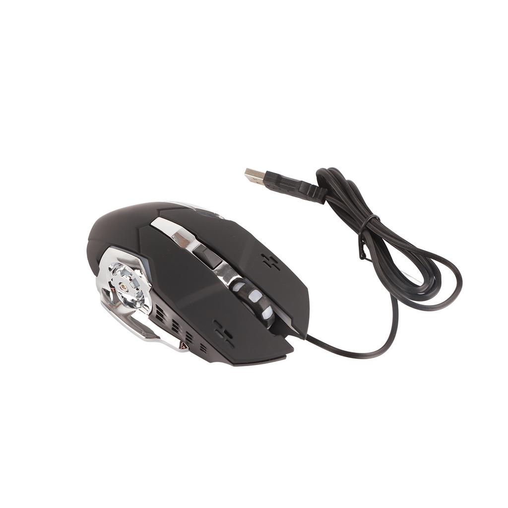 Half Hand Gaming Keyboard Mouse Combo USB Wired LED Backlit Mouse and Keyboard with Converter for PS