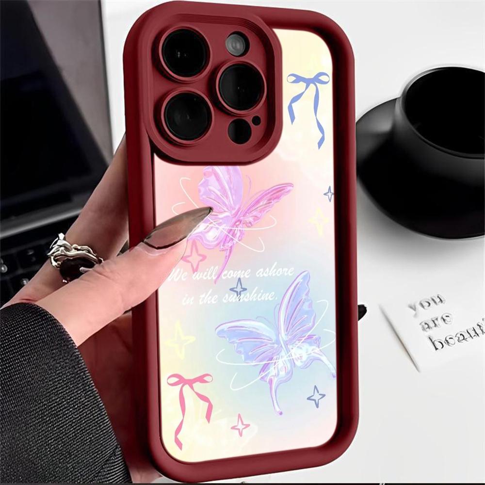 Angel Eye Soft Phone Case for Samsung A13 A23 A53 A14 A24 A34 A54 A15 A25 A35 A55 S20 S23 FE S24 Ultra Ae67 Butterfly flower Cute cartoon art design