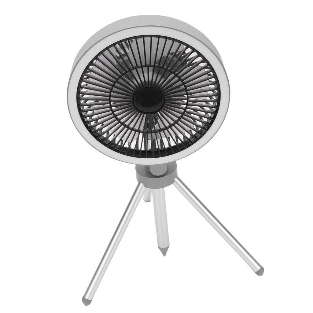 Camping Fan with Tripod 3 In 1 3 Speeds Oscillating Portable Standing Outdoor Fan with Light and Phone  R for Tent Fishing Picnic