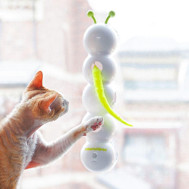 

House Cat Sauce AFP Worm Chasing Music Caterpillar Sucker Funny Cat Stick Tail Cat Toy Relieving Stuffy Self-Hi Cat Supplies Caterpillar sucker toy