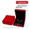 Roter Samt Schmuckschatulle Set: Ring, Anhänger, Armband, Halskette Aufbewahrungs- und Geschenkbox
