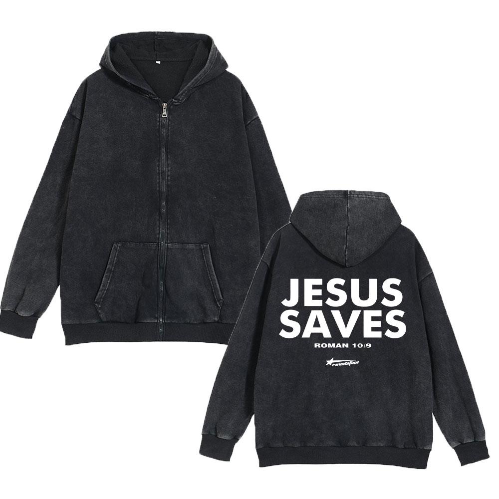 

Чоловічі Худі для прання Повсякденні з принтом Jesus Saves Висока якість З капюшоном Теплі зимові Худі кислотного прання Чоловіки Жінки Унісекс Довгий рукав M