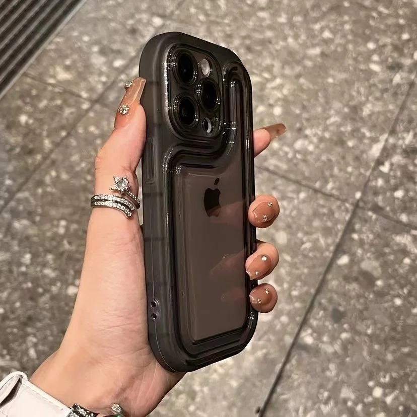 

Розкішний прозорий протиударний чохол Air Cushion Case для iPhone 15 14 Plus 13 12 11 Pro XR XS Max 7 8 М’яка силіконова броньована накладка-бампер For iphone 15pro