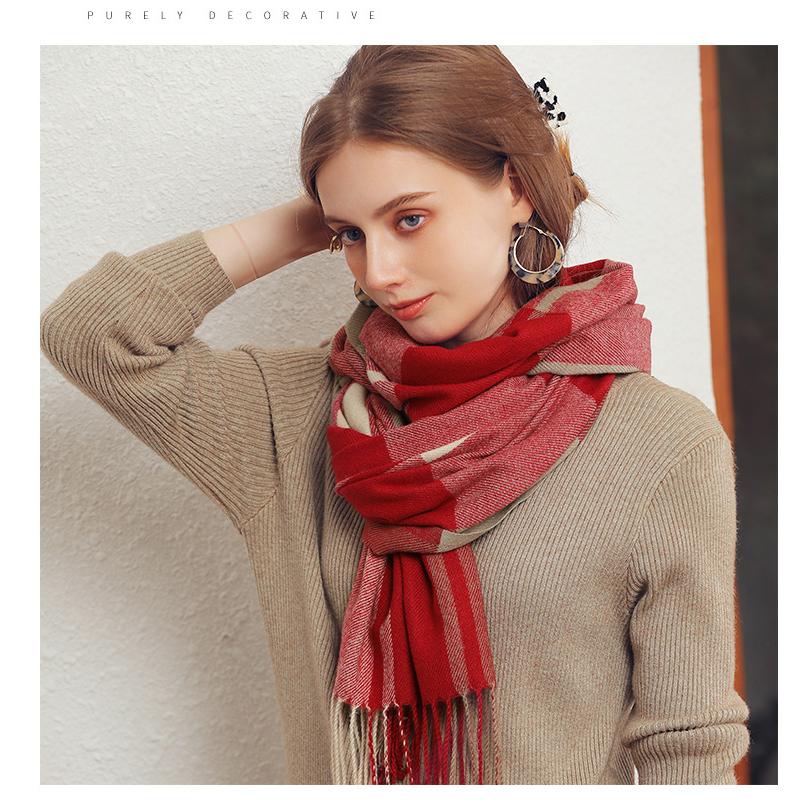 Dámská šála Zimní šál Silný teplý střapec