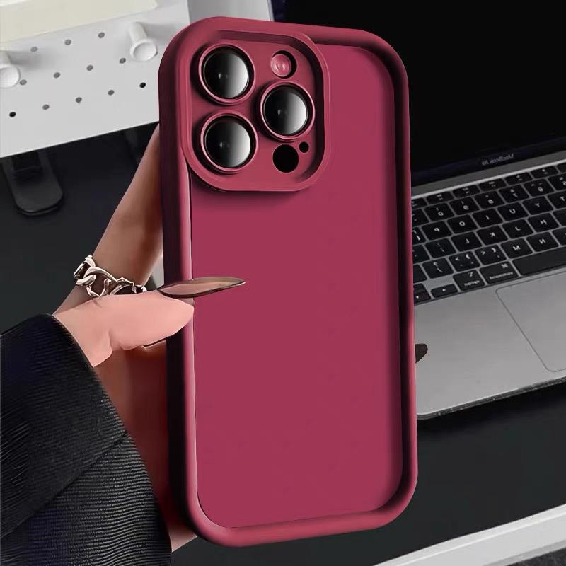 Shockproof Soft Silicone Cover Phone Case For For Iphone 16 promax 17 15 14 Pro Max 13 12 11 XS XR 7 8 Plus Candy Color Matte Funda
