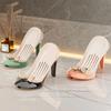 Funny Soap High Holder Storage Heel Shape Suction Cup Soap Holder For Bathroom Drainage Soap Dish Bath Accessories