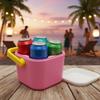 Square Travel Insulated Cooler Case 4-Can Thermal Drink Box Portable Drink Freezer  Outdoor