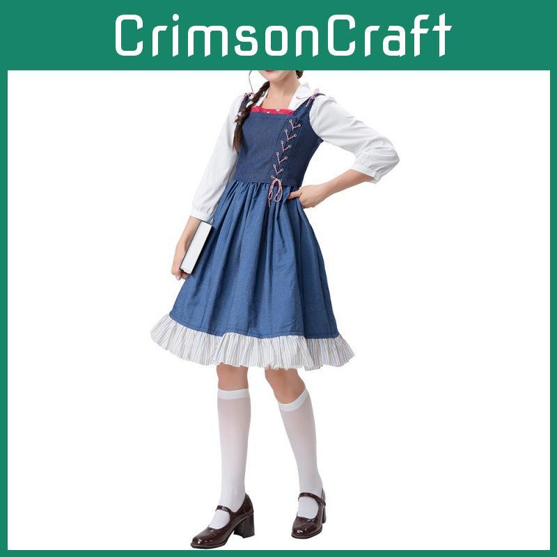 Enchanting Belle Princess Cosplay Costume For Theme Parties And Halloween Events