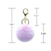 Auf Lager 8cm Kunstkaninchenfell Pompom Schlüsselanhänger - Plüschkugel Anhänger für Taschen und Kleidung