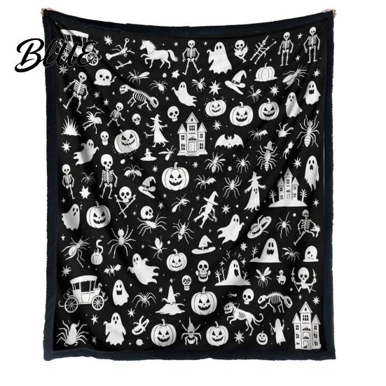 DIY Coloring Projects for Teens Halloween Blanket Throw Blanket with Ghost Patterns Color Your Artistic Bedroom Decor Accessories Own Washable Cozy