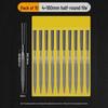 Mini Assorted Steel File Set: Triangular & Flat Files for Metal & Wood Grinding