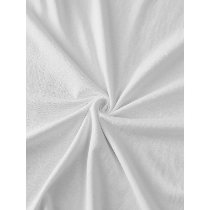 European Size graphic print t-shirt, short sleeve crew neck casual top for summer & spring, Women's clothing