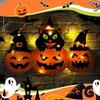Pumpkin Shape Halloween Welcome Sign Wooden Pumpkin Porch Sign  Front Door Decor