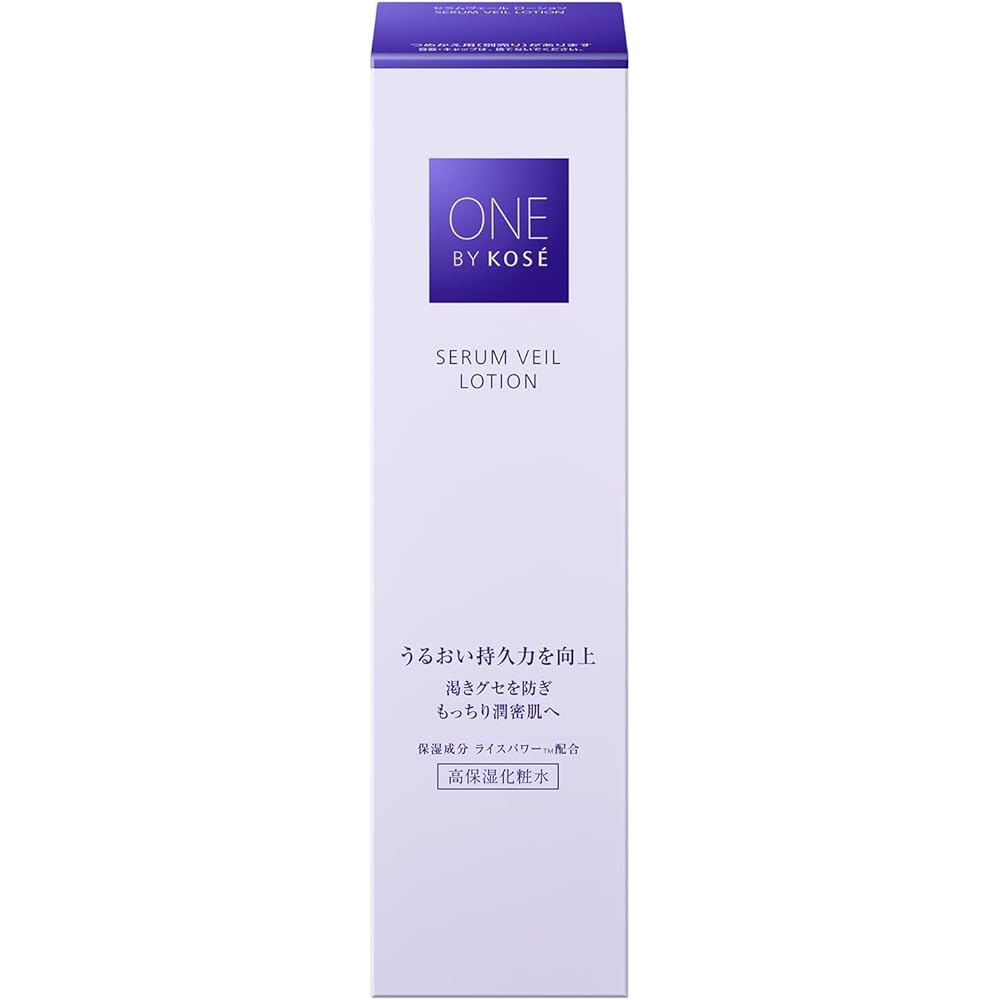 ONE BY KOSE Serum Veil Lotion, 180ml, Feuchtigkeitsspendendes Gesichtswasser, Rice Power Nr.. 07