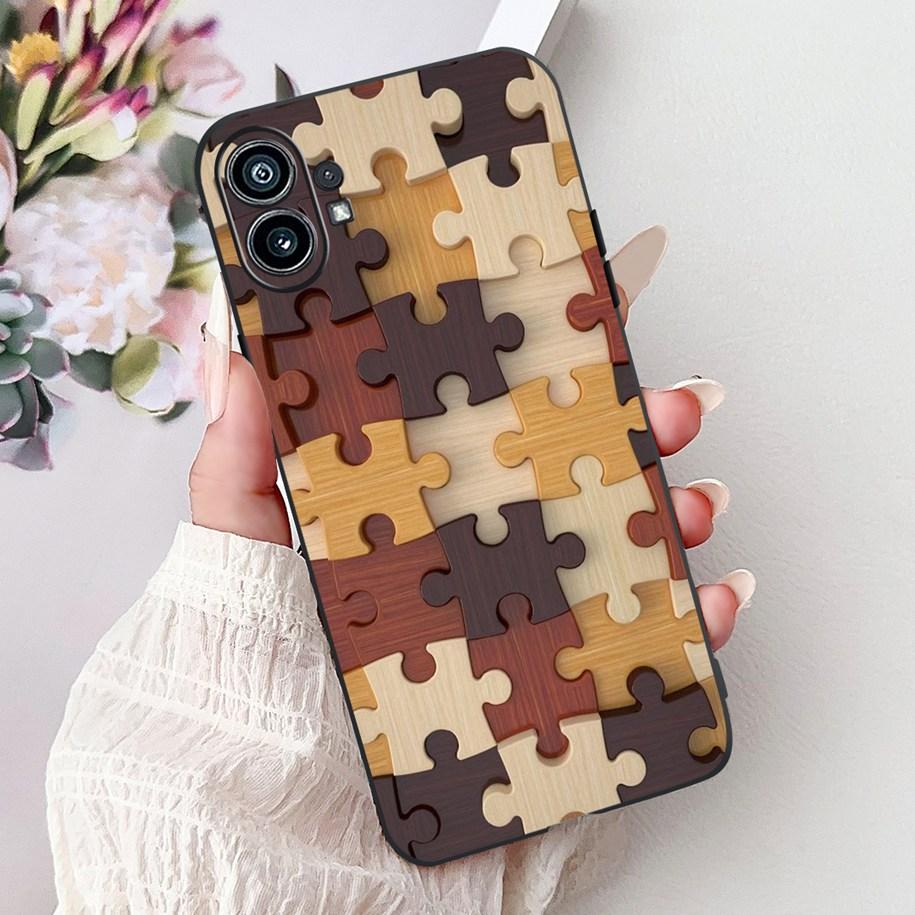 Phone Case 6.55" For Nothing Phone (1) One 1 A063 Soft Black Silicone Shockproof Back Cover For Nothing Phone1 Cartoon Funda New