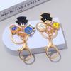 Magic Academy Couple Keychain Hufflepuff Gryffindor Slytherin Ravenclaw Surrounding Uniform Badge Alloy Pendant Creative Package Gift