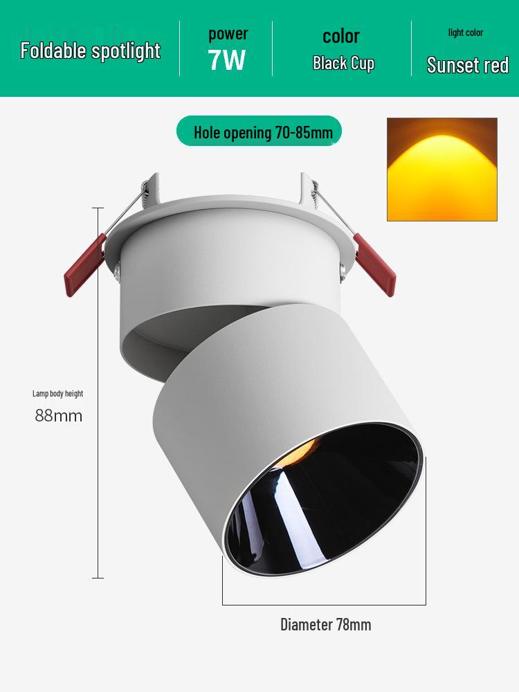 Adjustable Surface-Mounted Spotlight for Home and Shop Lighting