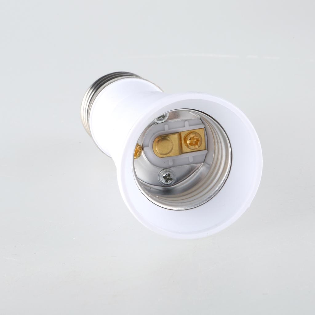 E27 Extended Lamp Holder E27 to E27 Screw Base Light Bulb Socket Extension Adapter Flame Retardant PBT 10cm Length