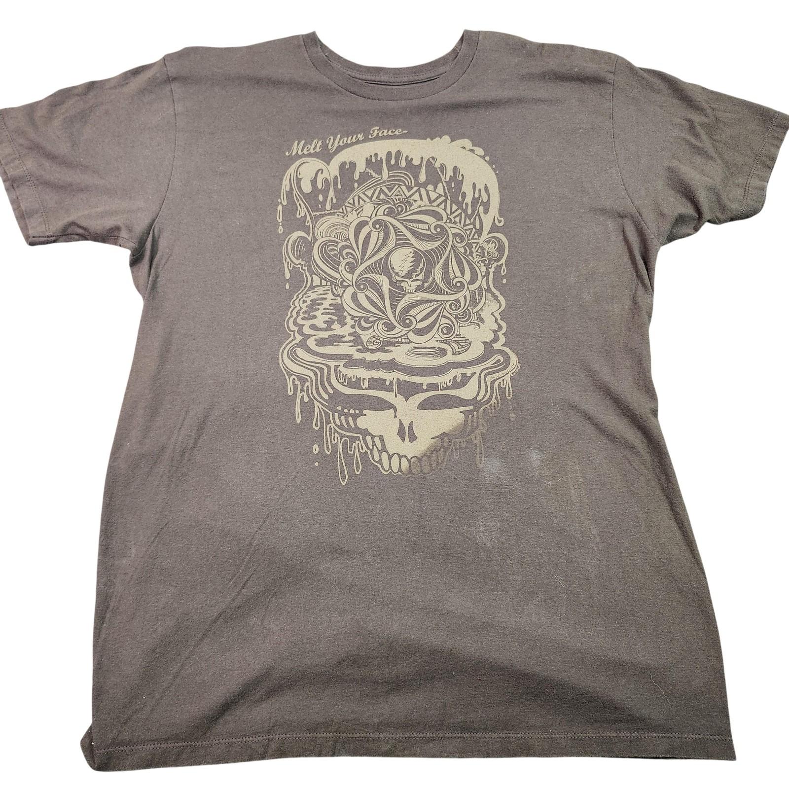 Liquid Blue Shirt Mens Large Melt Your Face Skull Grateful Dead Psychedelic Unisex T-Shirt M
