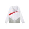 Nike Giacca a Vento Sportiva con Cappuccio Swoosh Tessuta Vestibilità Larga Antivento Unisex Bianca DD5968-100