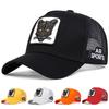 Fashion Cat Embroidery Baseball Cap Summer Breathable Mesh Caps Adjustable Hip Hop Trucker Hats Men Women Outdoor Sun Hats
