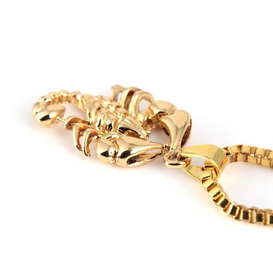 Fashion Men Golden Scorpion Pendant Hip-hop Chain Necklace Party Club Gift