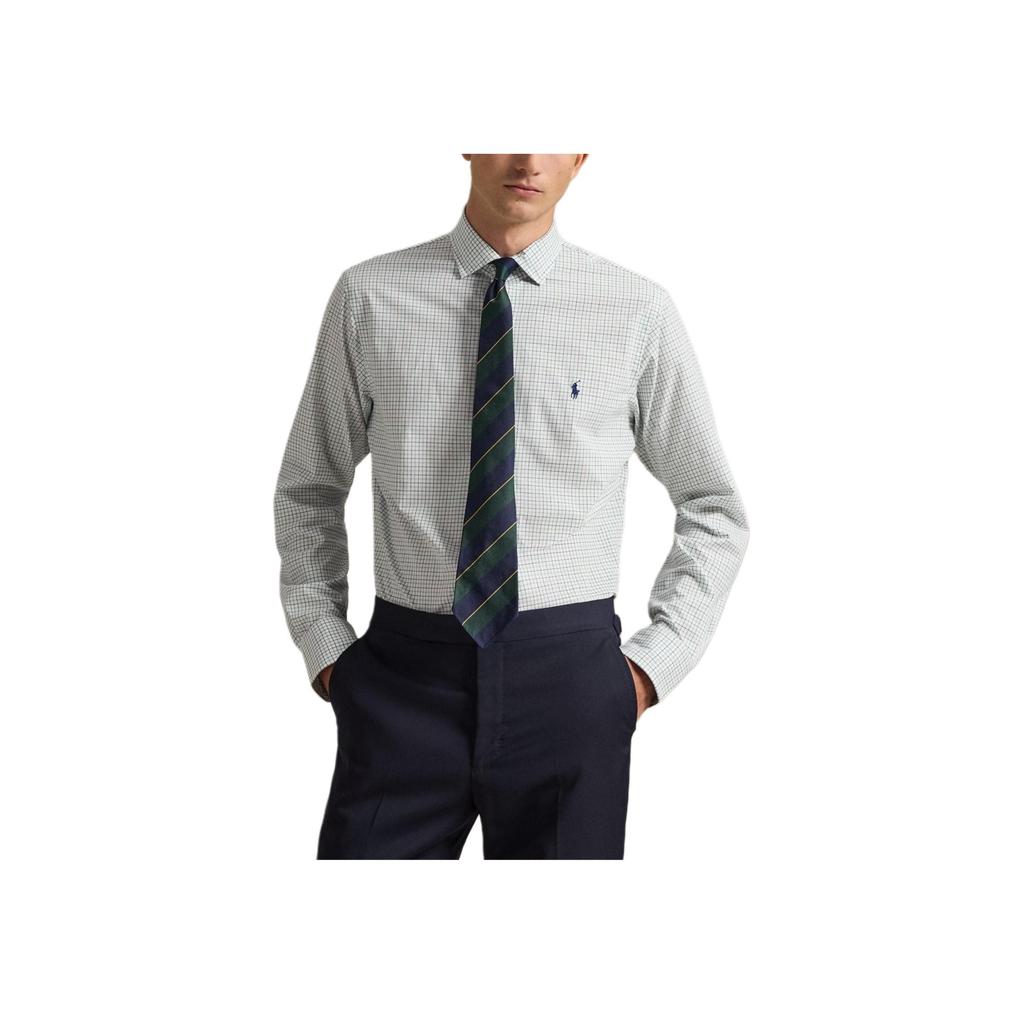 Polo Ralph Lauren Check Stretch Cotton Twill Small Pony Embroidered Medium Width Collar Long Sleeve Button Down Shirt Classic Edition 710966474-019