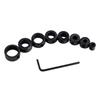 8Pcs Drill Bit Depth Stop Collar Set Adjustable Positioner Rings Split Rings 3-16mm with Wrench for Woodworking Tools
