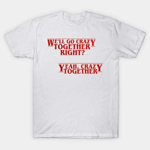 

Men Black Print T-shirt Crazy Together Byler No-Cut Transfer Paper Print Cotton Tshirt S белый