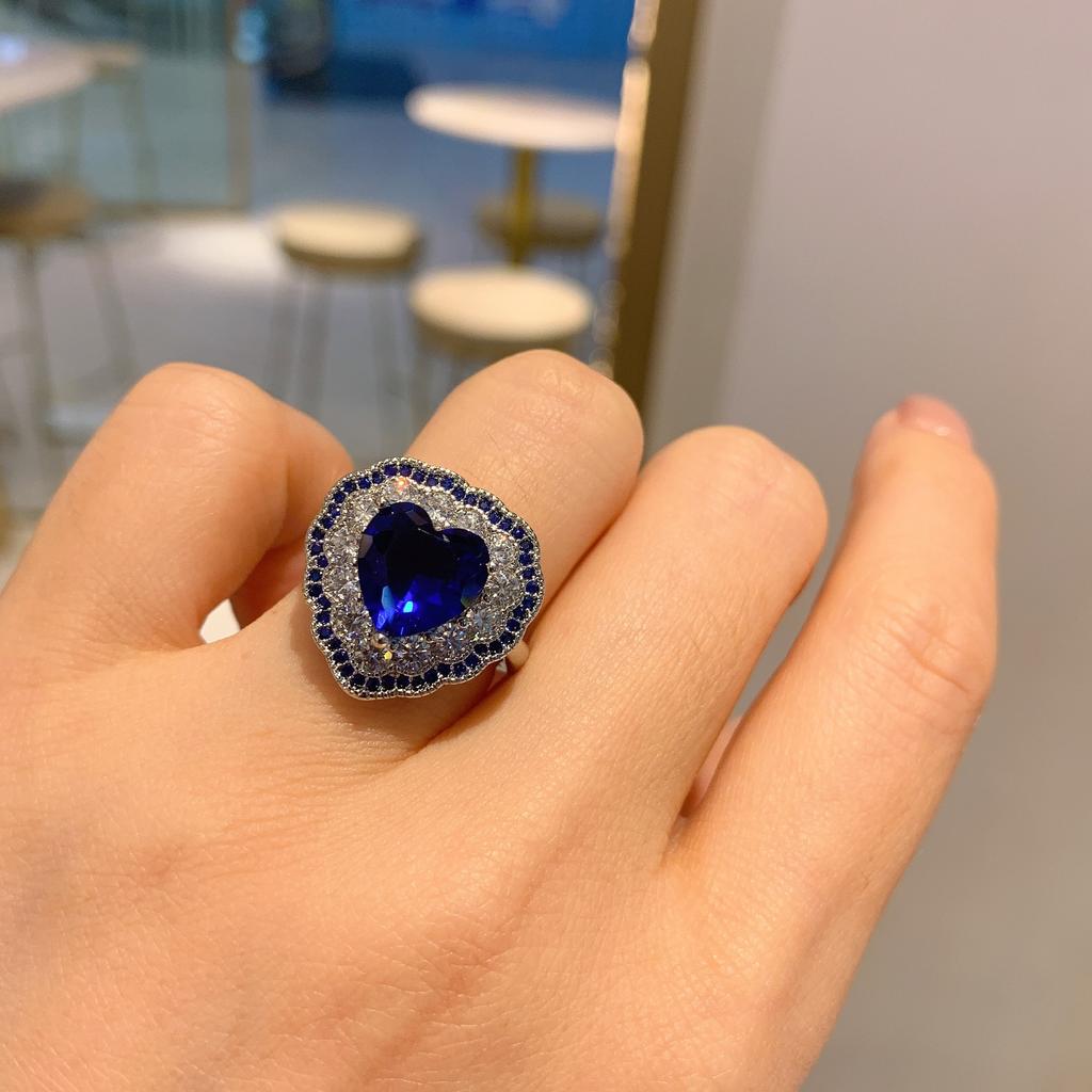 Jewelry Temperament Women'S Jewelry Retro Ring Colorful Treasure, Love Ring 10 * 10