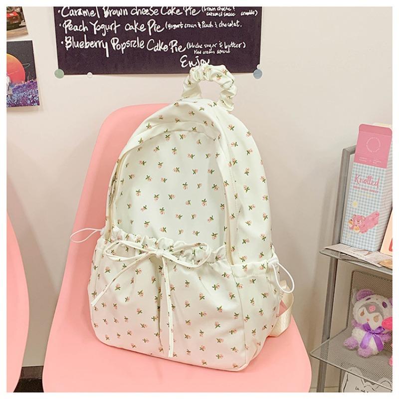 New High-value, Fresh and Sweet Floral Backpack, Lightweight and Large-capacity Backpack for Junior and High School Students