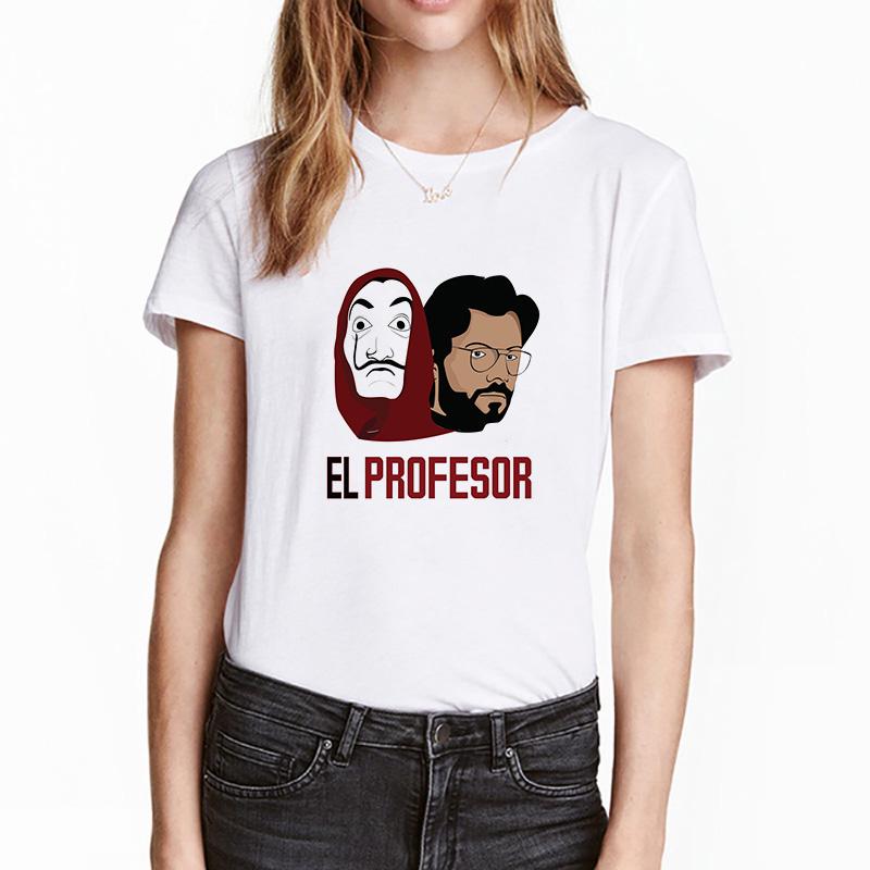 La Casa De Papel Money Heis T Shirt Women Hip Hop 90S Tshirt Harajuku Femme House