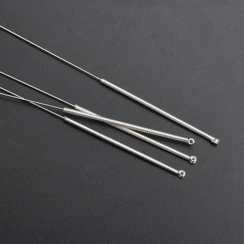 5 Pcs Professional Ear Picking Tools Set With Soft Feather Tips Stainless Steel Handles For Salon Home Ear Care Use