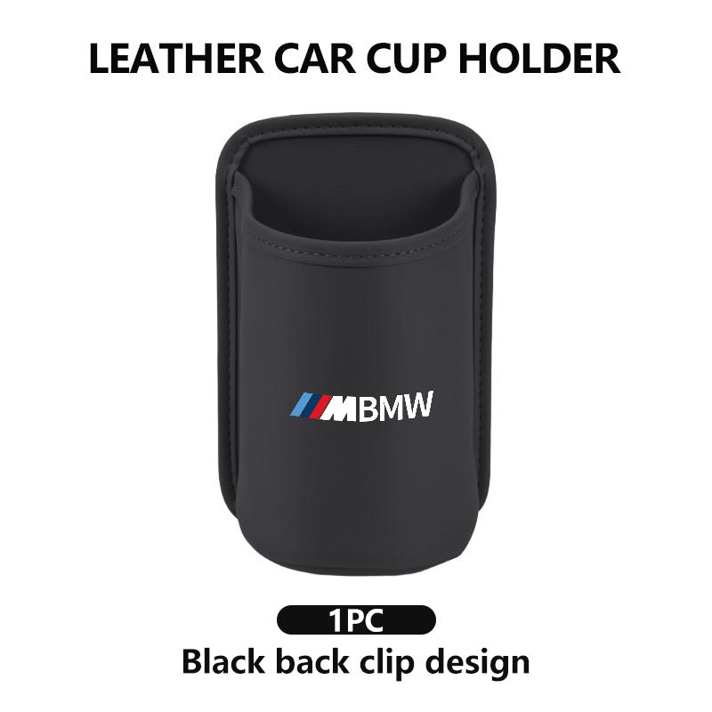 

Leather Car Seat Cup Holder Hang Drink Storage Box Accessorie For BMW Performance M E87 E30 E46 E28 F35 G20 E93 F20 X3 X